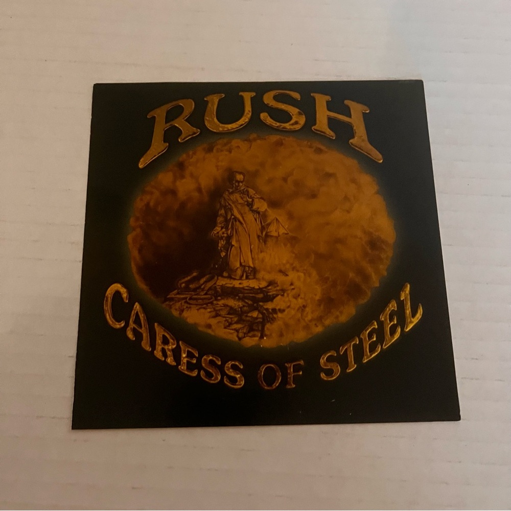 Rush Caress Of Steel Square Matte Sticker Rush Rock Band Memorabilia